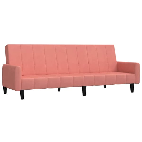 vidaXL 2-sitssoffa, rosa, klädd i sammet