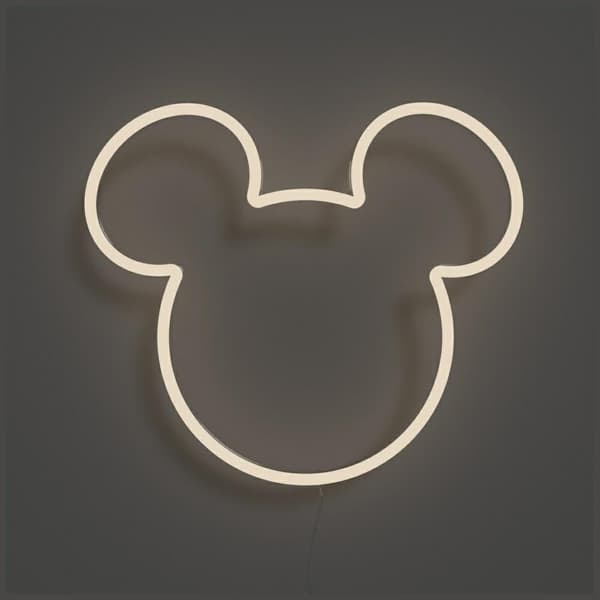 Minimalistisk LED neonskilt formet som Disney Mini Mickey Ears
