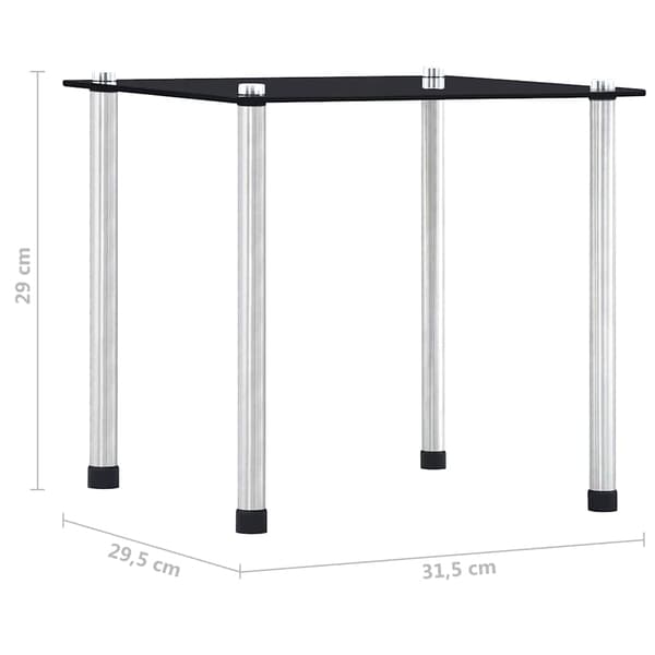 vidaXL 3-pak slidsborde, sort, hærdet glas