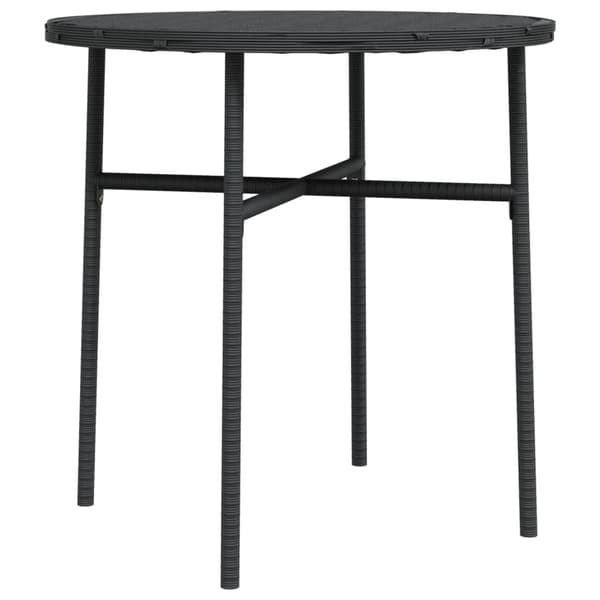 vidaXL Teepöytä, musta, 45 cm, polyrottinki