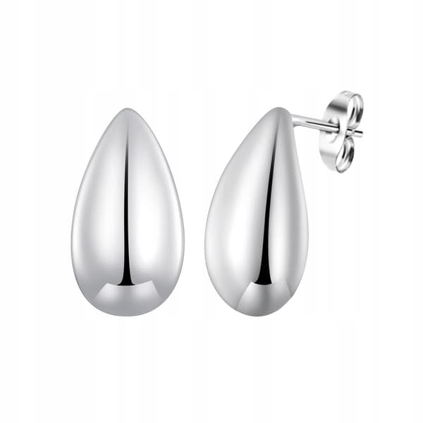 Sølv dråbeformede øreringe, dråbeformet, S925 sølv, elegant dråbe, ørestik