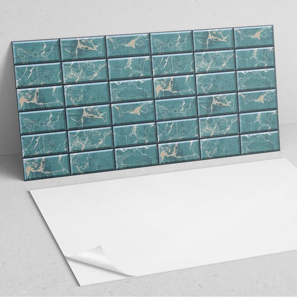 Selvklæbende vinylpanel perfekt til moderne interiør 100x50 cm marmorflisemønster