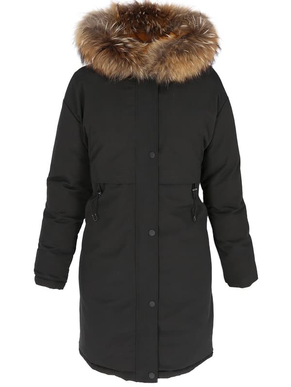 VENDBAR DAMEPARKA MED HÆTTE