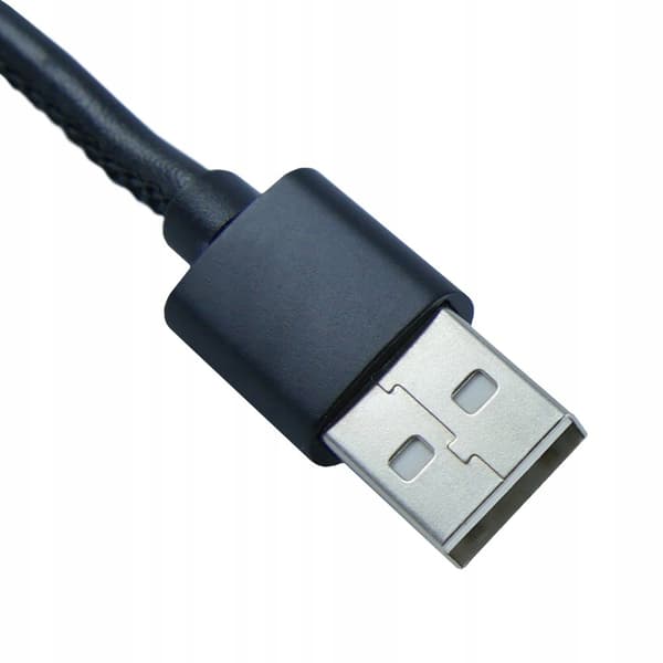 Forever LEATHER USB-kabel - USB 3.1 typ C 1 m svart
