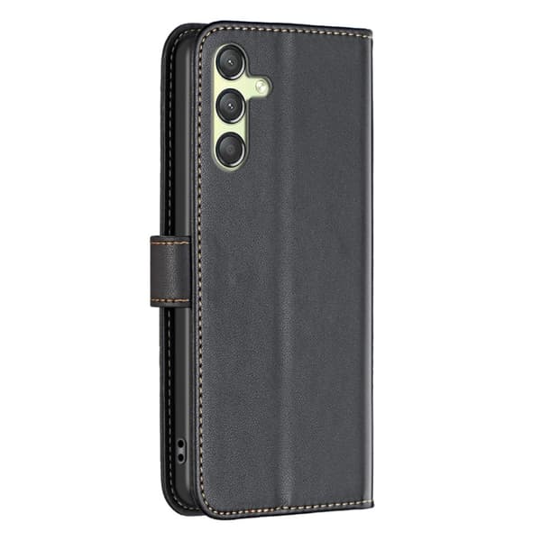Flip-etui til Samsung Galaxy A25 5G, BINFEN pung, sort + 9H glas
