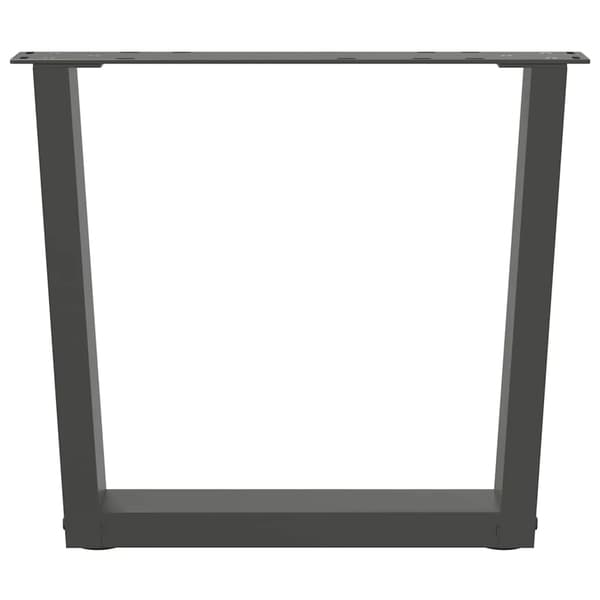 vidaXL V-formade matbordsben 2 st antracitstål