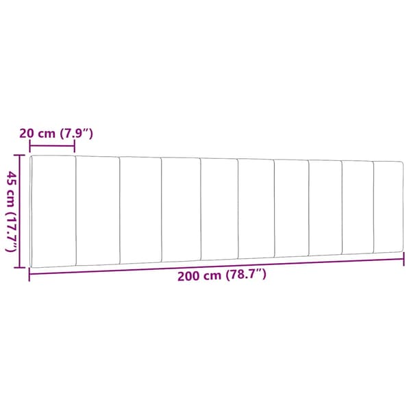 vidaXL hovedgærdehynde, sort, 200 cm, stof