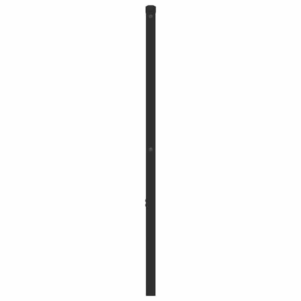 vidaXL metalsengegavl, sort, 193 cm