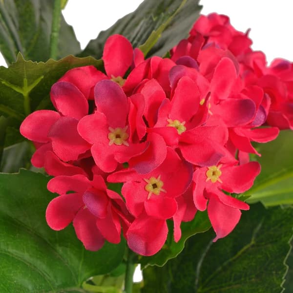 vidaXL Tekohortensia ruukulla, 60 cm, punainen