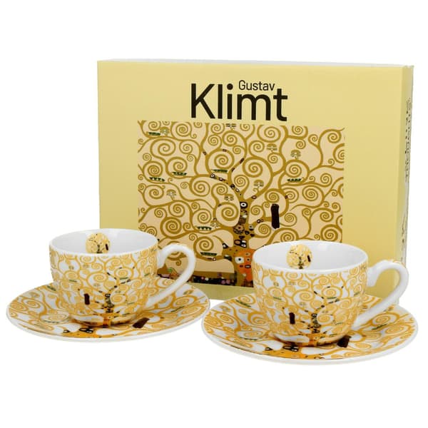 Set med 2 Klimt Ecru espressokoppar