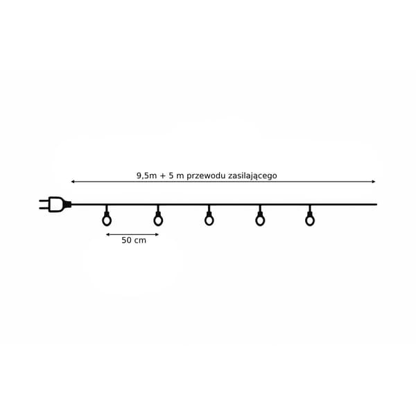 LED-lysgirlande med timer