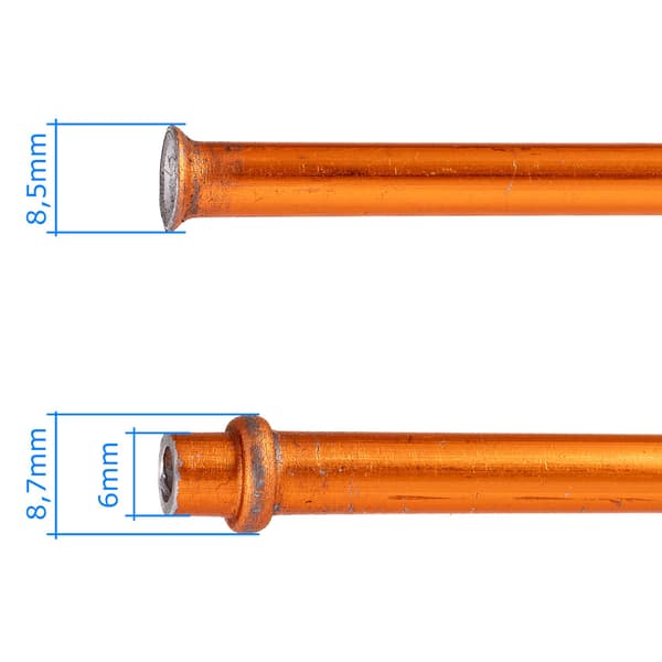 AAC030 6mm 30cm rör med muttrar för tryckbrytare