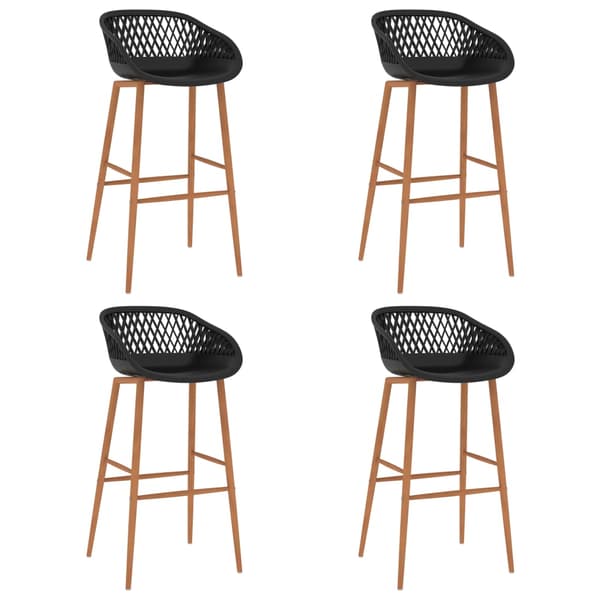 vidaXL Barstole, sæt med 4, sort