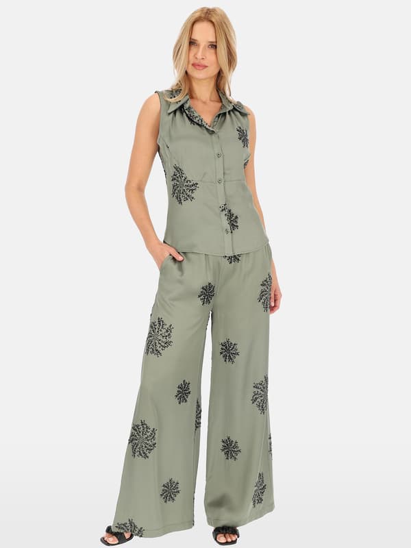 ELEGANT ÄRMLÖS DAMBLUS MED PALJETTER