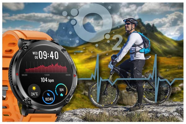 Herr-smartklocka GRAVITY GT21-2 - Bluetooth-samtal, Extra rem (sg025b)