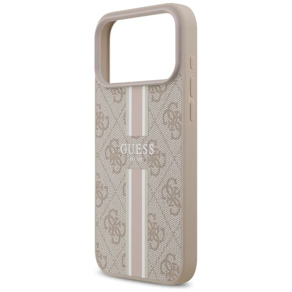 Guess 4G Printed Stripes MagSafe-etui til iPhone 17 Pro Max i lyserødt
