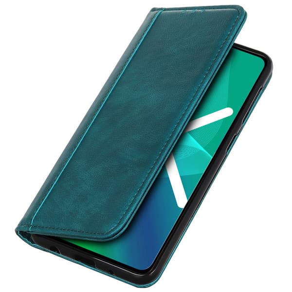 Etui til Xiaomi Redmi Note 10 Pro, Pung i Litchi-læder, grøn