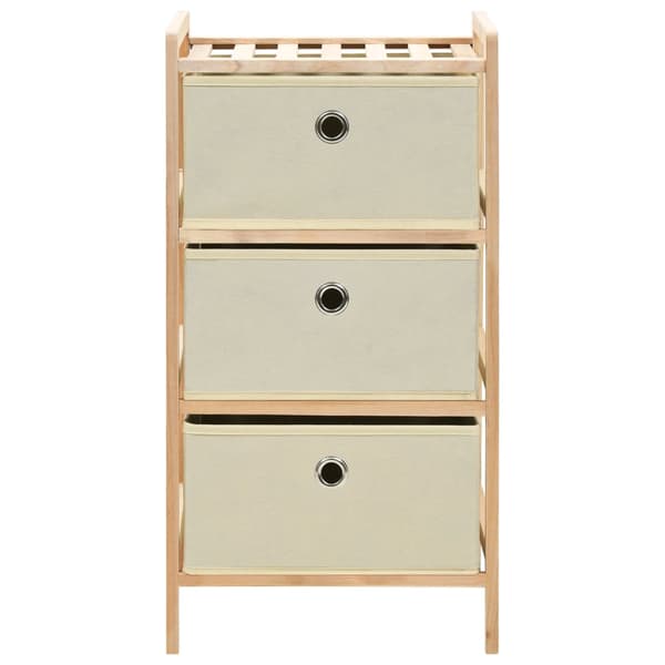 vidaXL Hylly 3 kangaskorilla setripuu beige