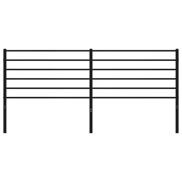 vidaXL metalsengegavl, sort, 180 cm