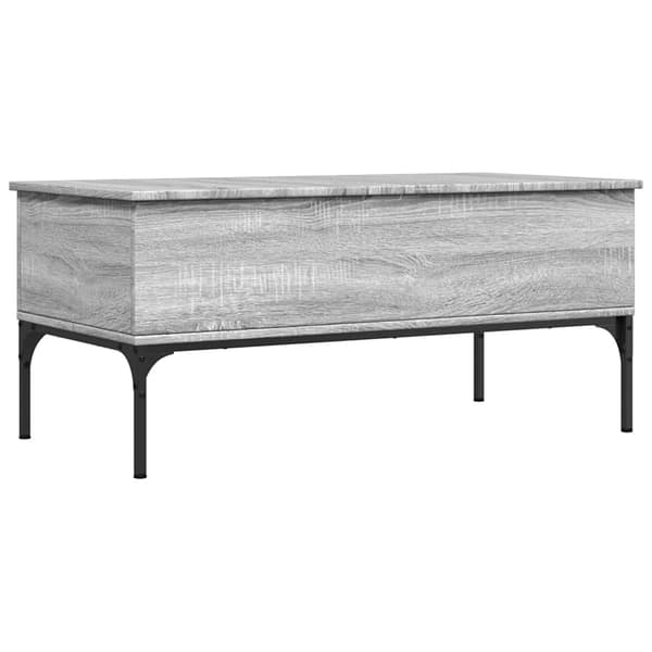vidaXL Soffbord, grå Sonoma Ek, 100x50x45 cm