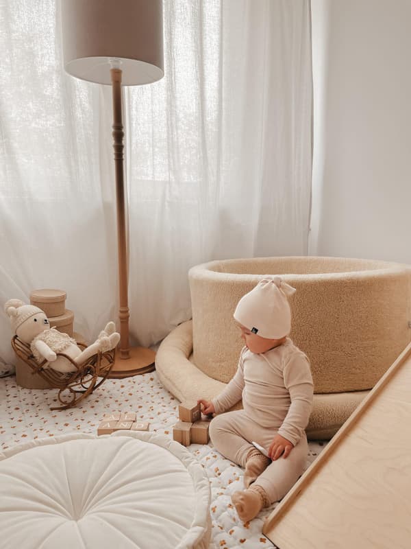 Tør pool 90x40 Teddy beige uden bolde