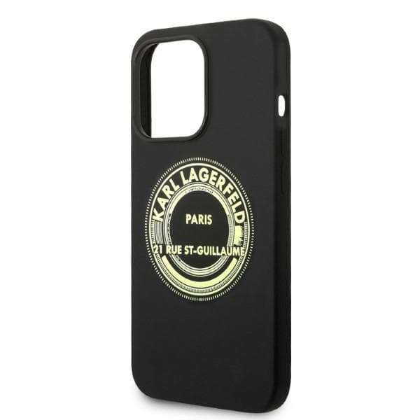 Karl Lagerfeld Silikone RSG Etui til iPhone 14 Pro, Sort