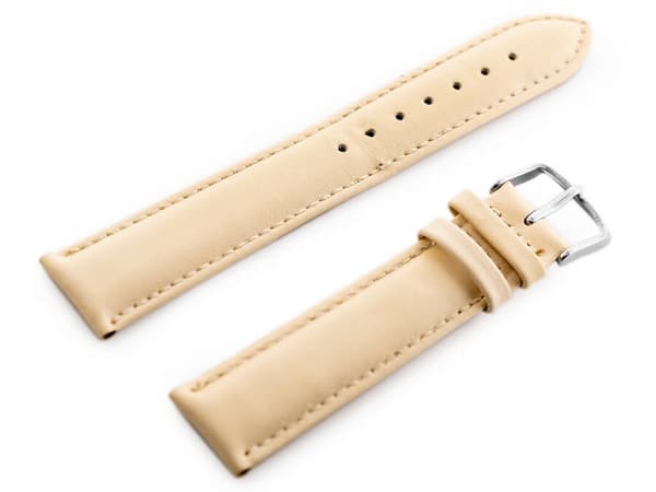 Læderrem til ur W83L - beige - 20mm