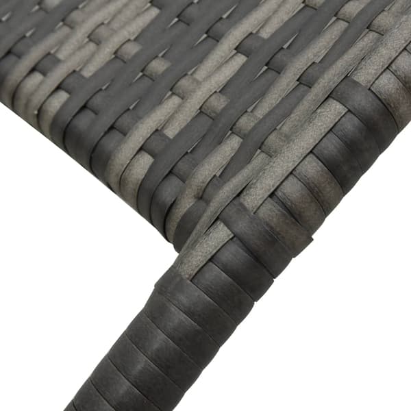 vidaXL foldbar liggestol polyrattan grå