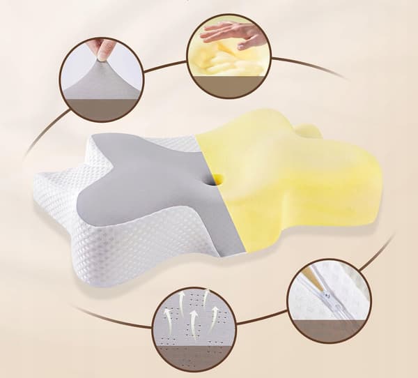 Donama ortopædisk nakkepude, memory foam, ergonomisk
