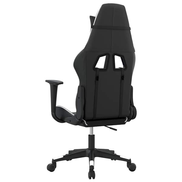 vidaXL gamingstol, sort og hvid, kunstlæder