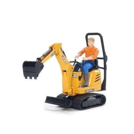 JCB 8010 CTS -mikrokaivinkone rakennustyöntekijähahmolla