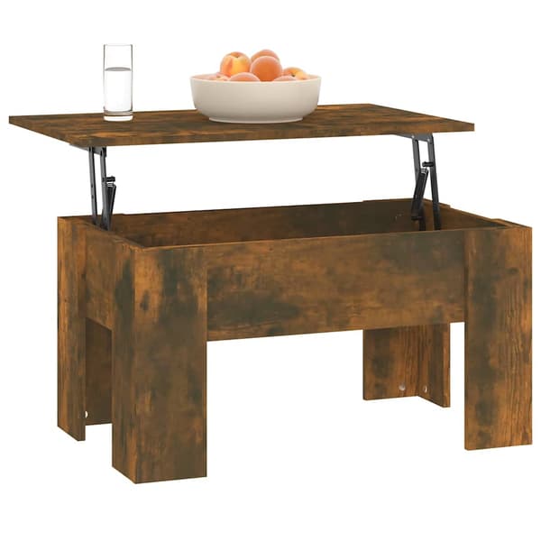 vidaXL sofabord røget eg 79x49x41 cm