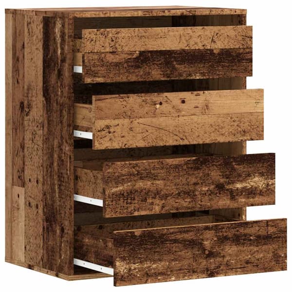 vidaXL kommode, antik træ, 60x41x76 cm, træbaseret materiale