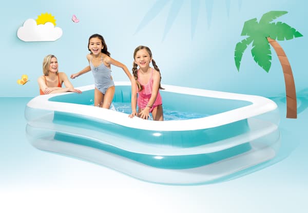 INTEX 56483 blå rektangulär familjepool