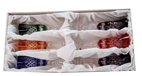 Färgglada kristall champagneglas 150ml Ananas