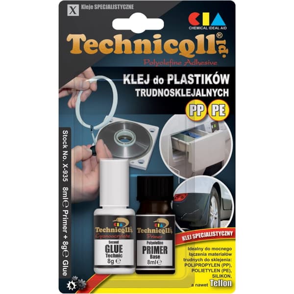 Technicqll-lim för PP, PE och PTFE 8G+8ML X-935