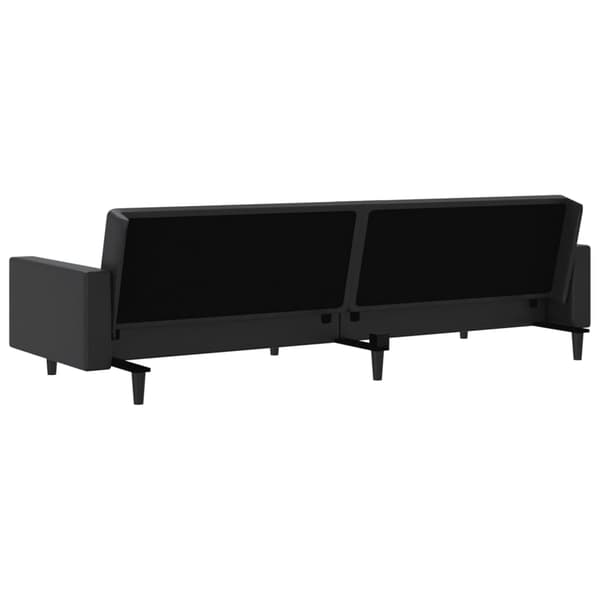 vidaXL 2-personers sofa, sort, kunstlæder