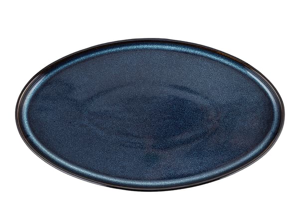 EVIA MARINBLÅ TALLRIK 32X18CM