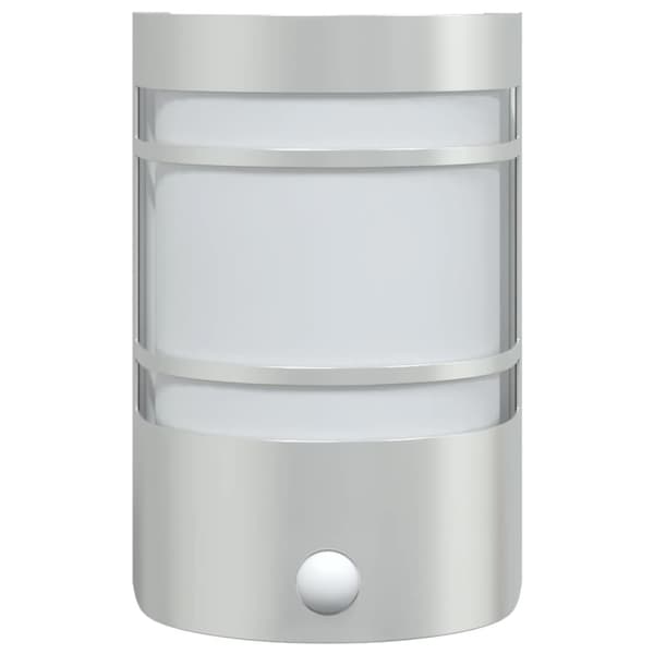 vidaXL Utomhusvägglampor med rörelsesensor, 2 st, Silver, Stål