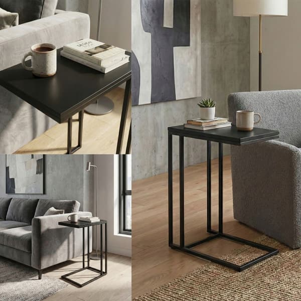 Sidesofabord sort Reims 40x25x60cm