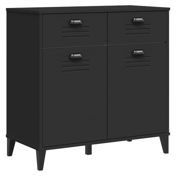 vidaXL VIKEN skab, sort, 80x40x80 cm, træbaseret materiale