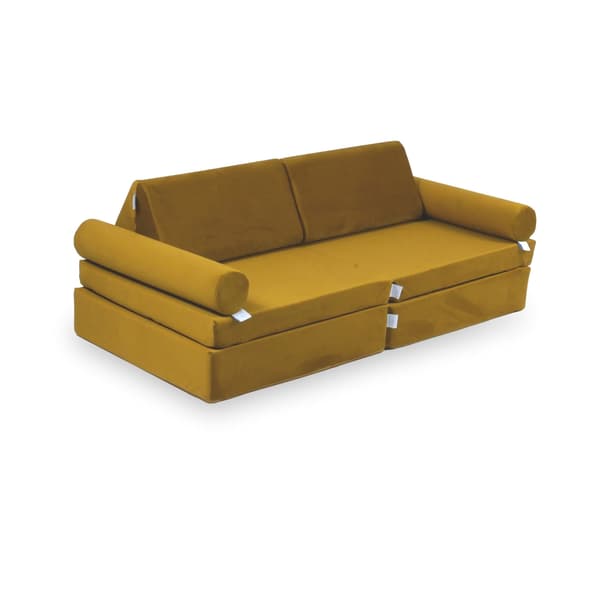 Montessori Comfort Sammet Mini Leksoffa Guld