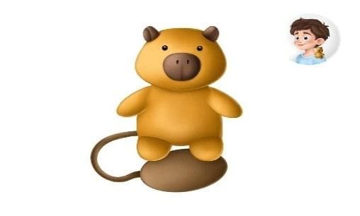 Capybara magnetisk maskot