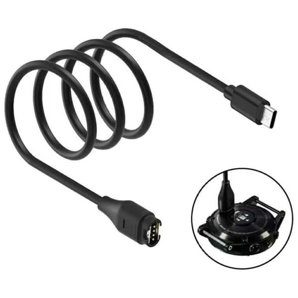 Beline USB-C Kabel til Opladning af Garmin Ure 1m Sort