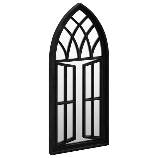vidaXL havespejl, sort, 70x30 cm, jern