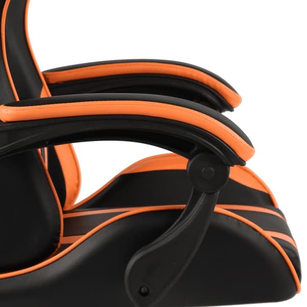 vidaXL gamingstol, sort og orange, kunstlæder