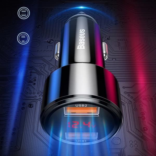 Magic Series Dual USB Biloplader QC 3.0 45W 6A Sort