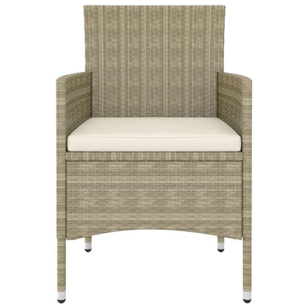 vidaXL 5-delt polyrattan havemøbelsæt, beige