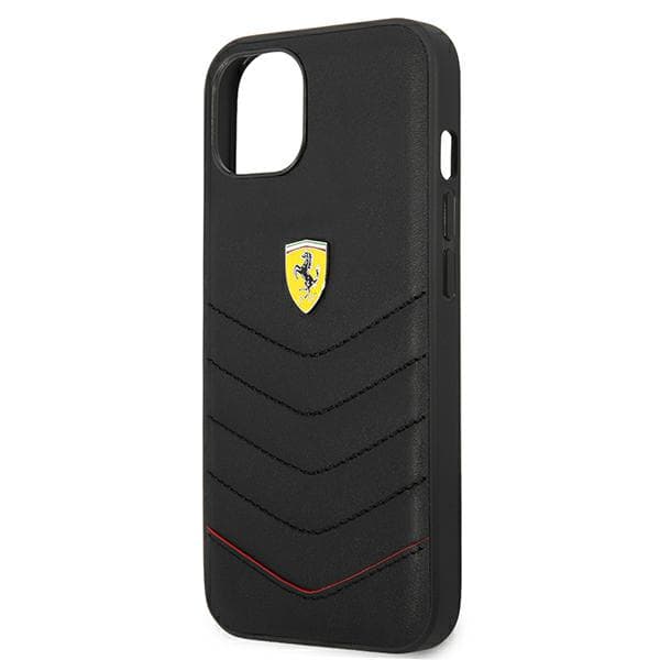 Ferrari Off Track Quiltet Etui til iPhone 13 mini, Sort