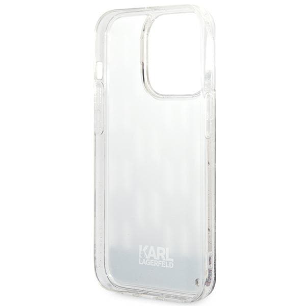 Karl Lagerfeld KLHCP14LLMNMS iPhone 14 Pro 6,1" hårdt cover sølv/sølv Liquid Glitter Monogram
